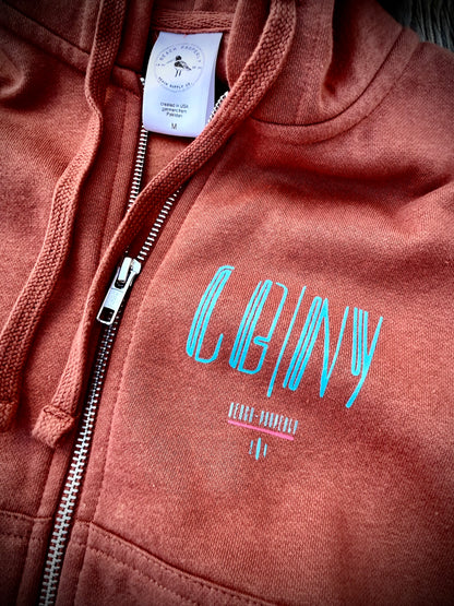 The "LBNY/CODA"- Womens Zip crop Hoodie