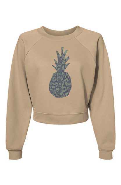 The "Pineapple"- Womens Raglan Pullover Fleece Sweatshirt