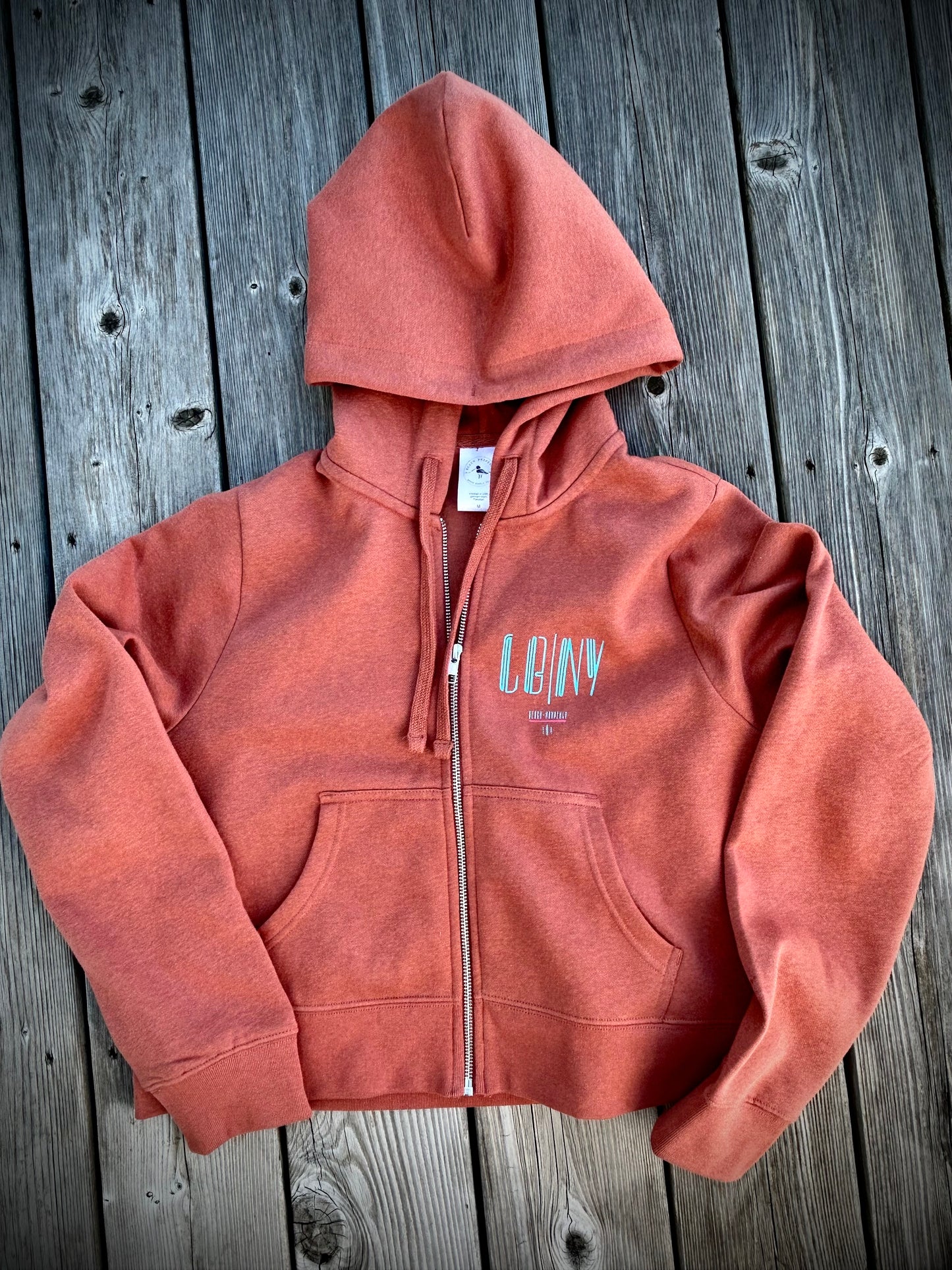 The "LBNY/CODA"- Womens Zip crop Hoodie